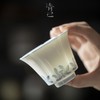 永利汇青己青花釉下彩睡莲环绕盖碗玉泥白瓷功夫茶具家用泡茶碗中式手工 商品缩略图2