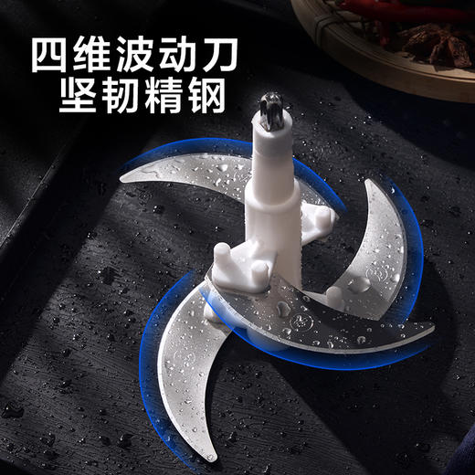 美菱（MeiLing） MM-DC25绞肉机家用 绞馅机 碎肉机电动多功能料理机搅拌婴儿辅食机 2L双刀 不锈钢 绞肉机 商品图1