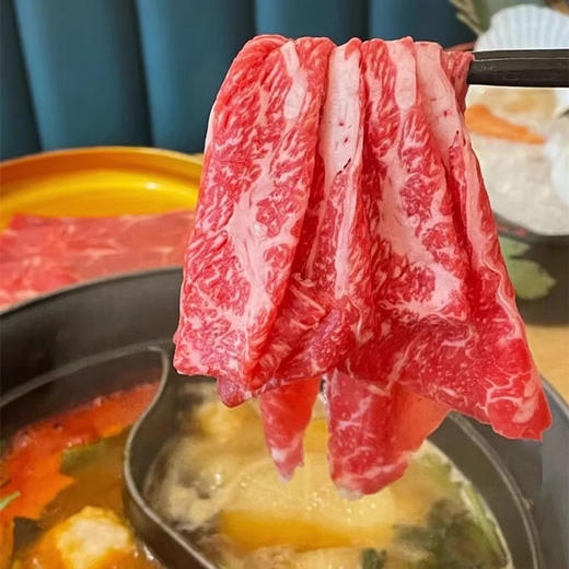 【2斤装】 谷饲安格斯脖仁火锅片 肉质细腻 鲜嫩多汁 4盒 250g/盒 商品图2