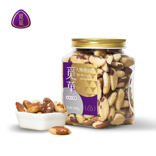 觅菓（miguo）鲍鱼果仁补硒坚果去皮巴西坚果玻利维亚进口原料休闲零食500g/罐 商品图5