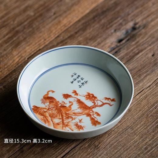 永利汇仿古青花壶承蓄水养壶盘茶壶垫古典茶干泡台家用点心果盘 商品图4