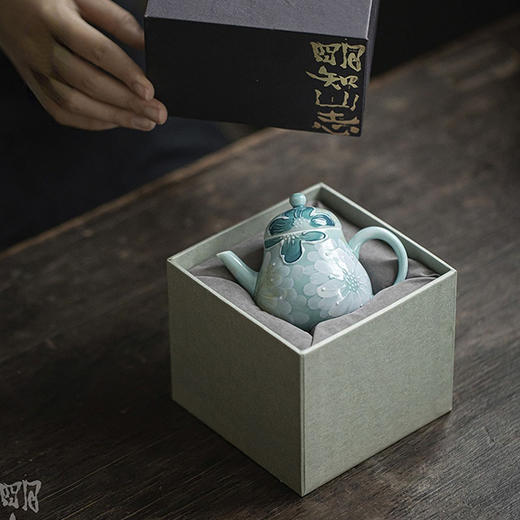 永利汇明知山志有田烧工艺纯手绘陶瓷球孔过滤泡茶器单壶礼盒装 商品图2