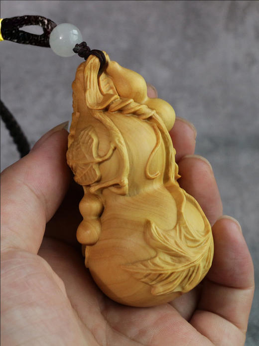 宝葫芦°黄杨木挂件 商品图4