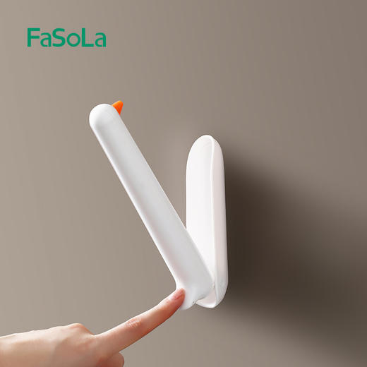 FaSoLa衣架收纳架家用免打孔阳台壁挂晾衣架挂杆多功能整理架神器 商品图4