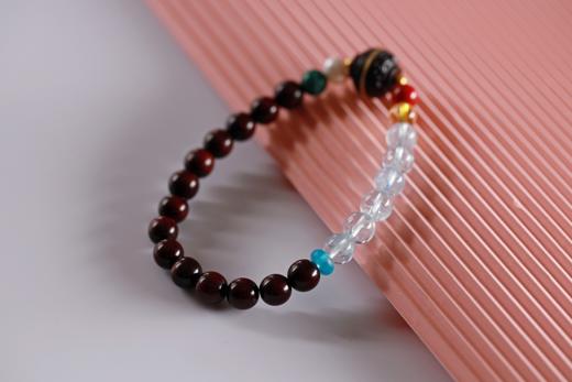 XYZT0533°交融 紫檀水晶手链手串 商品图0