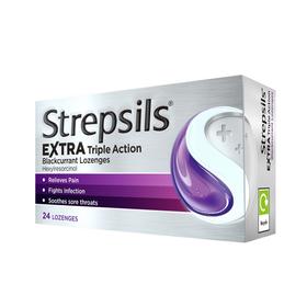 【香港发】Strepsils使力消 润喉糖黑加仑味24粒