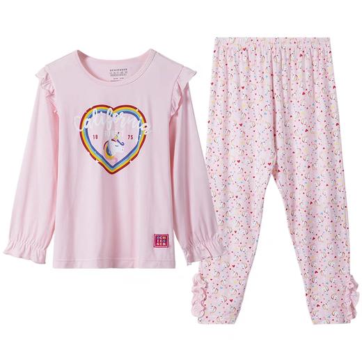 【爱心独角兽莫代尔】SCHIESSER德国舒雅女童莫代尔家居套装3F/21562H 商品图4