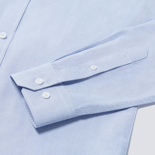 十如仕100%新疆长绒棉免烫府绸花色正装长袖衬衫-301-04 商品图12