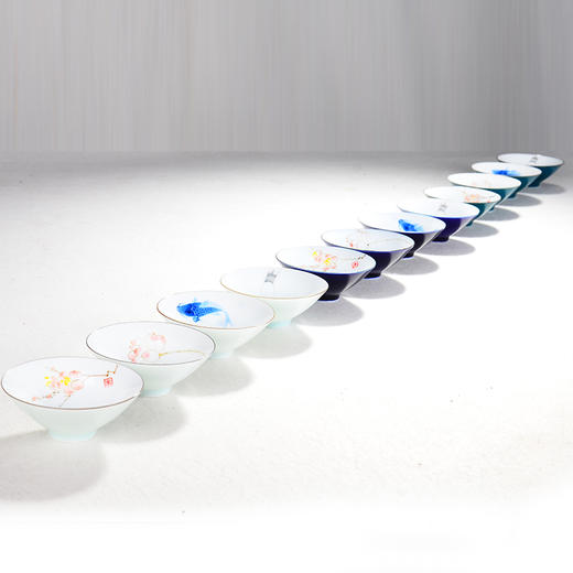 永利汇陶瓷单个青白瓷茶盏斗笠单只功夫茶杯子主人单杯景德镇 商品图4