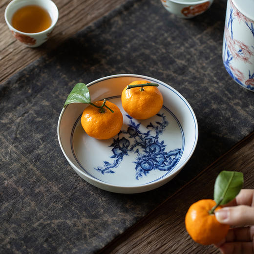 永利汇斗彩壶承盖碗干泡盘泡茶不烫手大号精品高端中式泡功夫茶具 商品图4