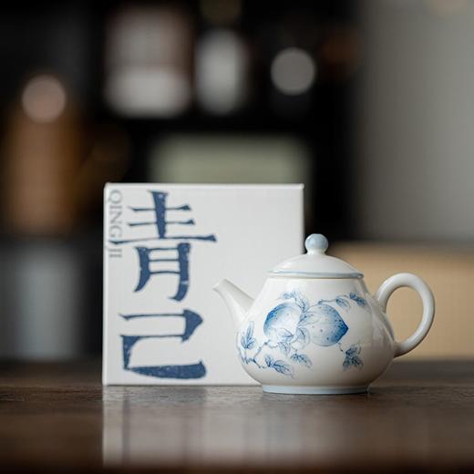 永利汇青己手绘陶瓷茶壶功夫茶具文人器青花泡茶壶球孔过滤单壶纯手工 商品图0