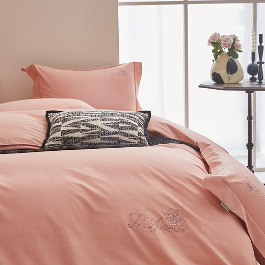 【紫韵家纺】“倾城之恋”全棉阳绒床饰套件（粉）/ZY-TG1662 商品图3