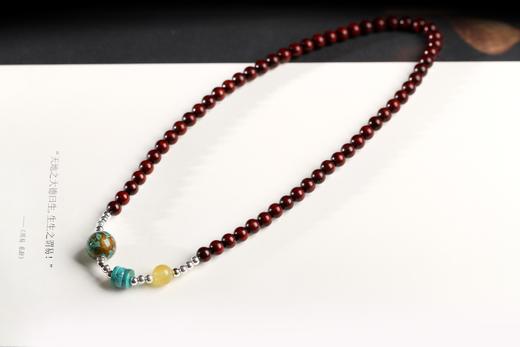 DQ0189°满星小叶紫檀紫檀+大漆手串 商品图2