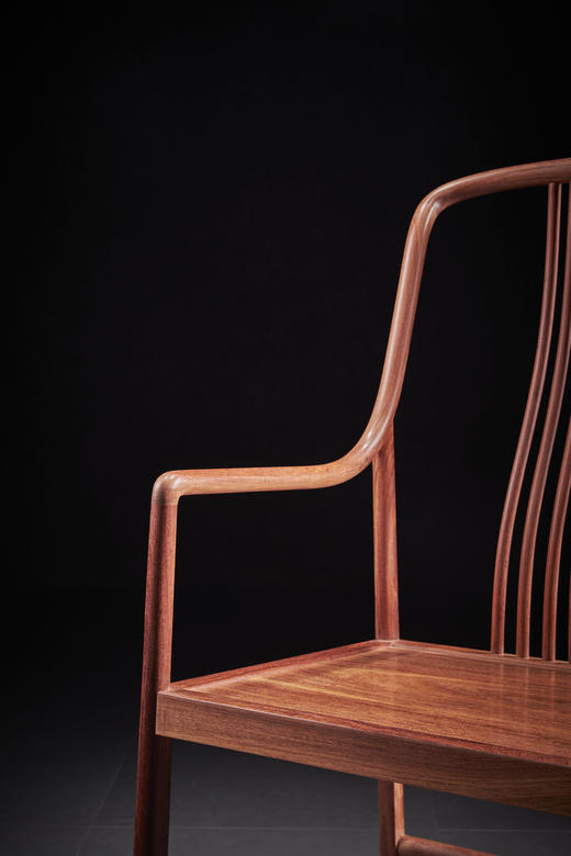 红桥红  家具严选  缅甸花梨(大果紫檀）  【嘉选 梳背椅】 商品图3