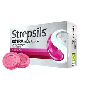 【香港发】Strepsils使力消 润喉糖樱桃味24粒