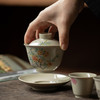 永利汇复古草木灰色釉陶瓷手抓盖碗茶杯单个家用功夫茶具泡茶碗 商品缩略图3