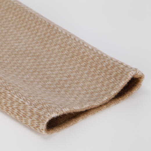 NH964斯尔丽23冬大翻领撞色法式浪漫宽松显瘦既视感波纹双面羊毛大衣 商品图4