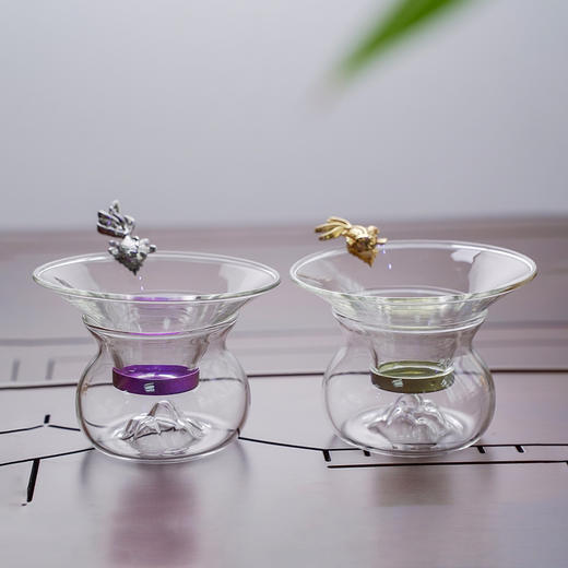 永利汇禾器悠游钛滤网金鱼银鱼金龙银龙茶漏玻璃茶滤茶配件茶器 商品图2