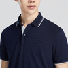 十如仕拒水汗无痕条纹镶边短袖POLO衫P01-04 商品缩略图1