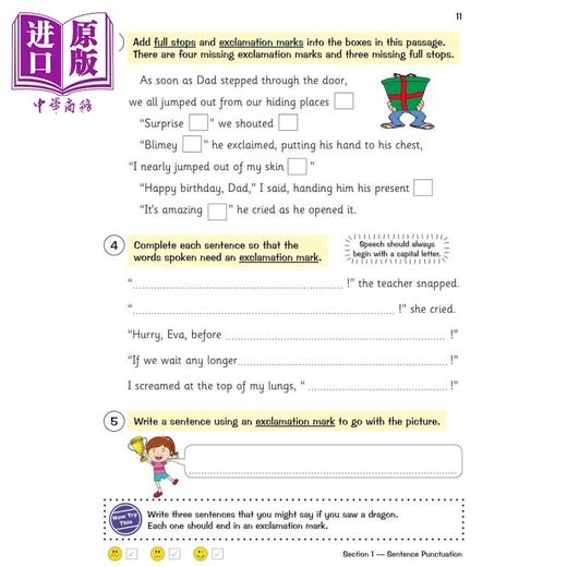 【中商原版】英国原版CGP教辅 New KS2 English Year 3 Punctuation Targeted Question Book 英语3年级标点符号针对性问题书 商品图2