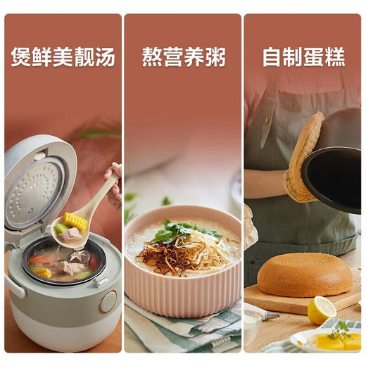 小熊电饭煲 电饭锅1.6升家用小2人智能预约多功能1-2人迷你煲汤米饭锅 DFB-B16C1 商品图7
