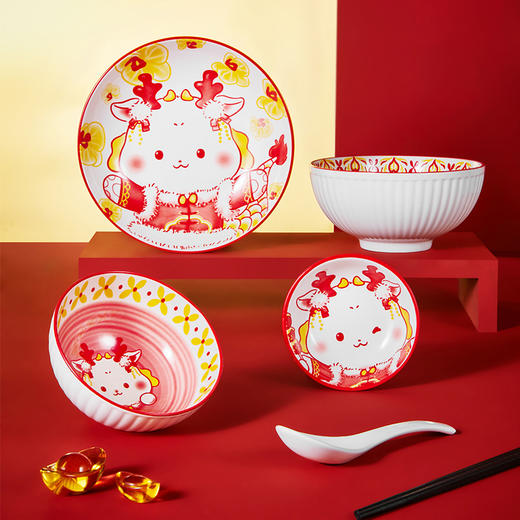 吉祥小龙女餐具礼盒套装 商品图1