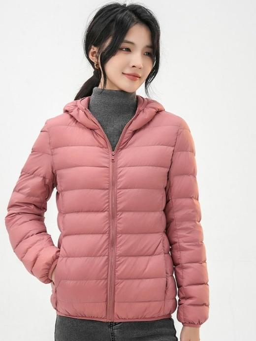 丁摩 轻薄修身90绒连帽立领羽绒服(送收纳袋）790DB1491201 商品图0
