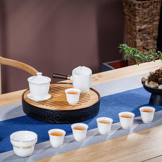 永利汇旅行茶具便携式小套装功夫户外手提式随身快客杯带茶盘防烫茶具 商品图2