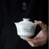 永利汇青己玉泥白瓷手绘青花满彩盖碗功夫茶具家用泡茶碗釉下彩中式陶瓷 商品缩略图4