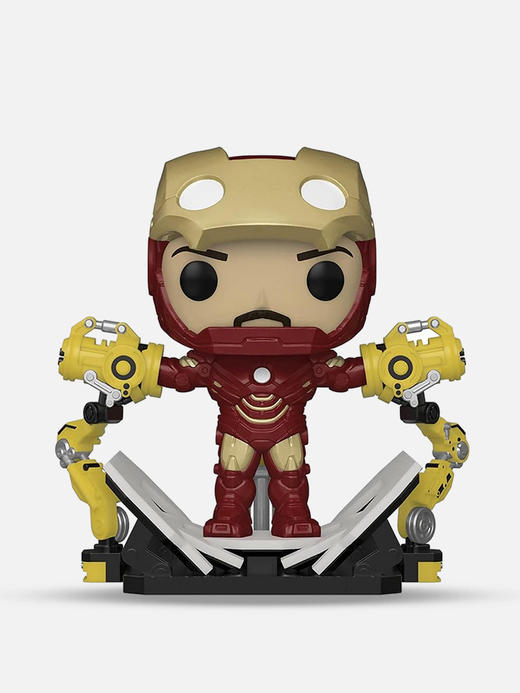 Funko POP  Deluxe: IM2- Iron Man Mark IV w/Gantry (MT)(GW)美漫 漫威英雄钢铁侠 - 拆甲台金属涂装夜光限定款手办 56772 商品图2