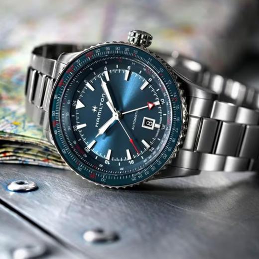 汉米尔顿 Hamilton 卡其航空系列天际换算自动机械男表 H76715140 商品图4