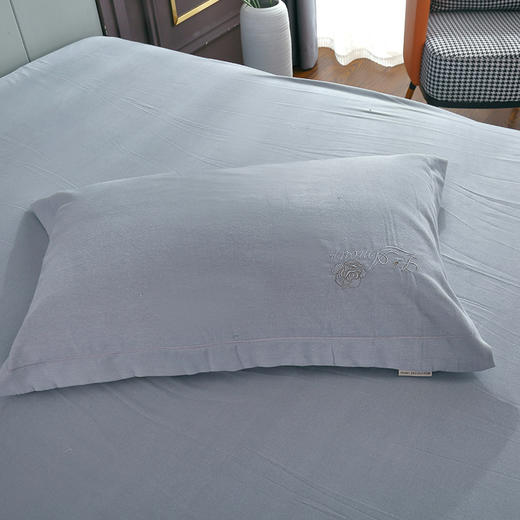 【紫韵家纺】“倾城之恋”全棉阳绒床饰套件（灰）/ZY-TG1662 商品图11