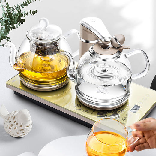 永利汇  新功全自动上水电茶炉家用煮水壶玻璃喷淋式蒸汽煮茶器整套茶具 商品图2