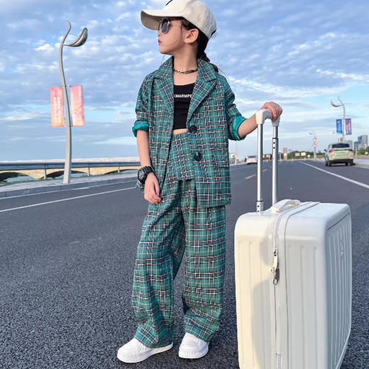 裁缝学苑TS16女童西装直筒裤套装纸样儿童中大童两件套版型图 商品图2