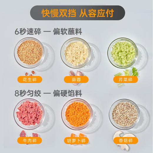 美菱 MeiLing 绞肉机家用电动不锈钢多能料理机 绞馅机碎肉打肉机切菜搅拌机辅食机 MM-DC23玻璃杯2L 商品图3