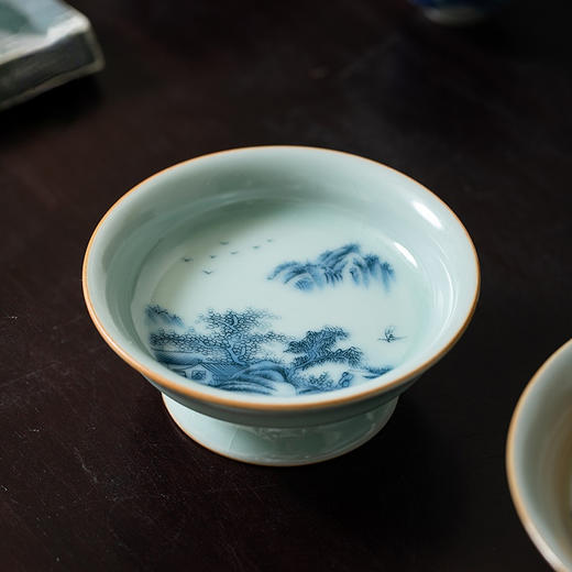 永利汇青花壶承果盘瓷功夫壶托茶承干泡台茶盘茶道手工开片可养 商品图0