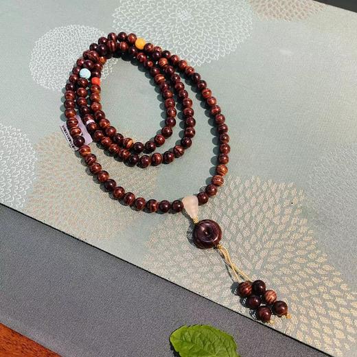 0.8圆珠海南黄花梨手持珠手串-平安扣款 商品图1