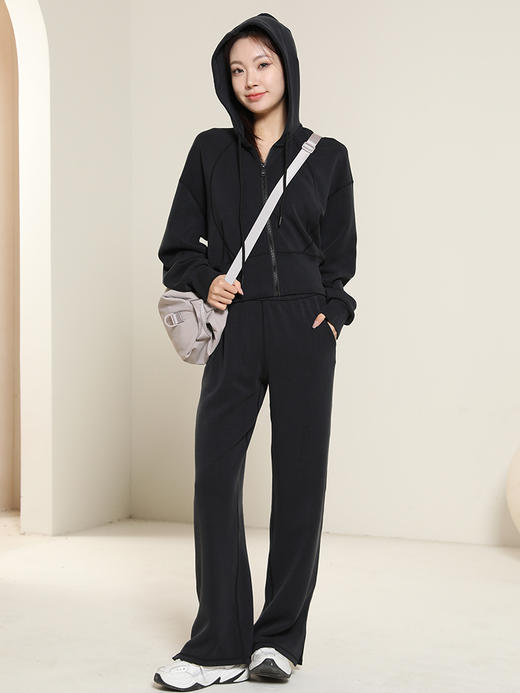 哈瓦塔新款（带帽）长袖开衫休闲运动服外套H320157 商品图13