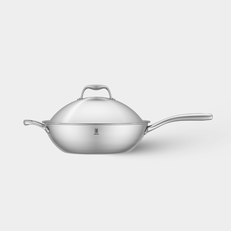 美伦系列-32cm单柄平底中式炒锅