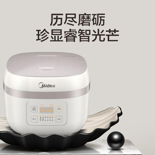 美的（Midea）电饭煲4升电饭锅家用柴火立体IH加热智能电饭煲2.6斤加厚精铁釜内胆一键可拆上盖24小时预约 3-8人 MB-AFB40C8 商品图0