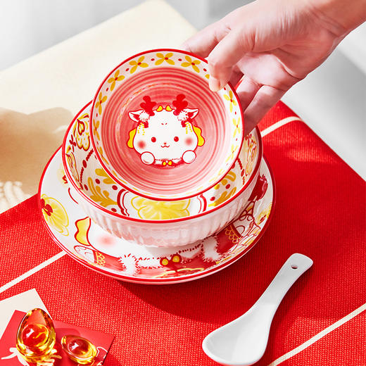 吉祥小龙女餐具礼盒套装 商品图5