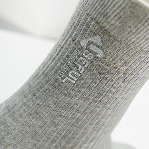 [6双6折]男士[2双装]双针休闲袜吸汗透气防臭【2321602】 商品图4