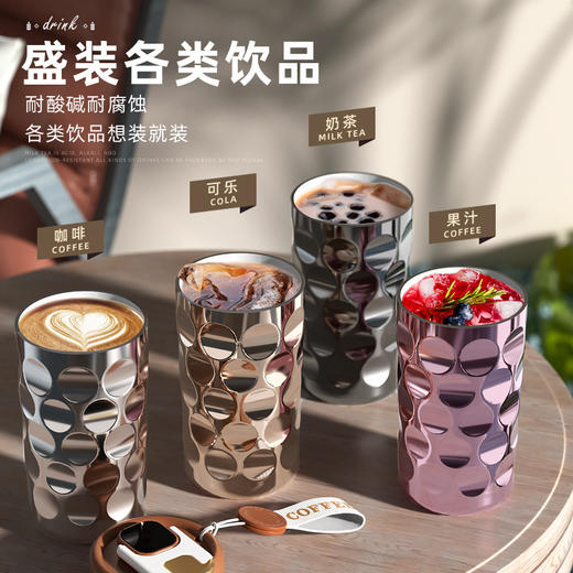 「星愿随行杯！触控显温」菱形保温咖啡杯陶瓷内胆不锈钢温保温杯随行杯颜值智能测温水杯餐饮用具 商品图1