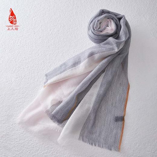 SAINTJOY/上久楷 羊毛围巾  披肩  羊毛 人字纹多彩缤纷格PJS23015 商品图6