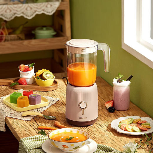 小熊辅食机婴儿宝宝料理机多功能家用小型破壁机奶昔机 果汁杯+绞肉 LLJ-C10S2 商品图5