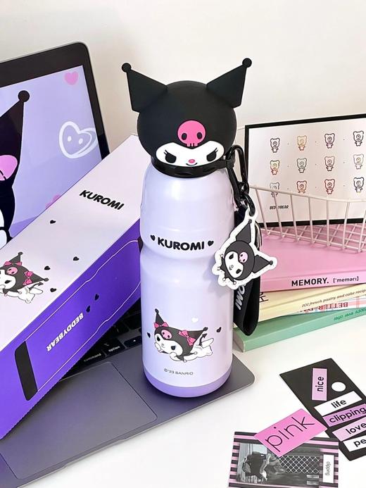 【品牌直发】杯具熊保温杯库洛米联名系列 开口笑双饮杯/运动杯/复古双盖保温杯 商品图4
