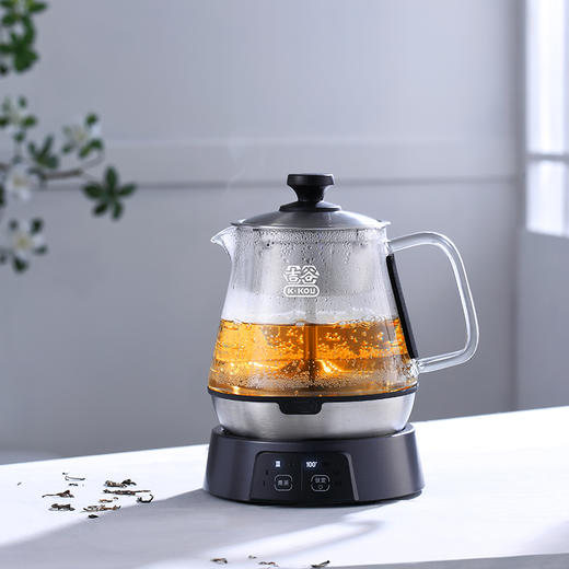 永利汇吉谷泡茶水壶玻璃蒸茶器煮茶器家用电热水壶恒温一体茶壶整套茶具 商品图0