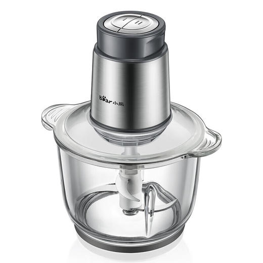 小熊（Bear） 家用电动不锈钢搅拌机绞馅机切碎肉机辅食料理机绞菜打蒜机QSJ-B03Y7 灰色 商品图0