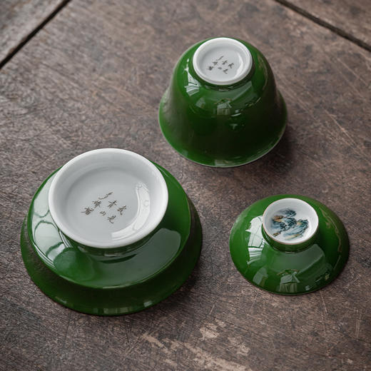 永利汇三才盖碗家用套装陶瓷茶杯绘画单个女功夫壶承茶具泡茶碗 商品图3