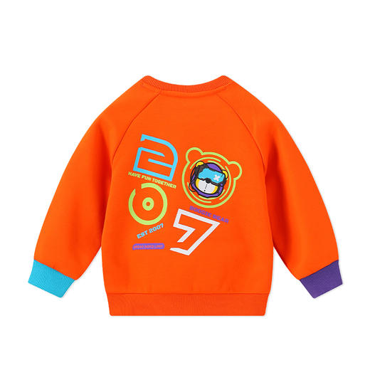 BOOGIEBEAR卜吉熊童装冬季加厚圆领卫衣80-120 GF4255308 商品图3